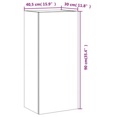 vidaXL Väggmonterad tv-bänk vit 40,5x30x90 cm konstruerat trä