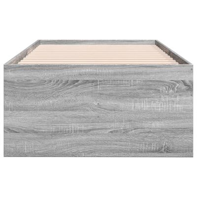 vidaXL Dagbädd med lådor grå sonoma 90x200 cm konstruerat trä