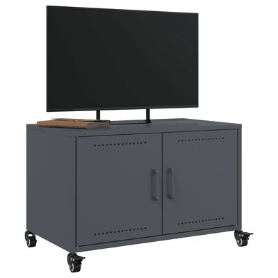 vidaXL Tv-bänk antracit 68x39x43,5 cm stål