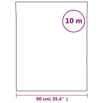 vidaXL Fönsterfilm statisk frostad transparent vit 90x1000 cm PVC