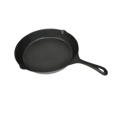 vidaXL Gjutjärnspanna grill 30 cm rund