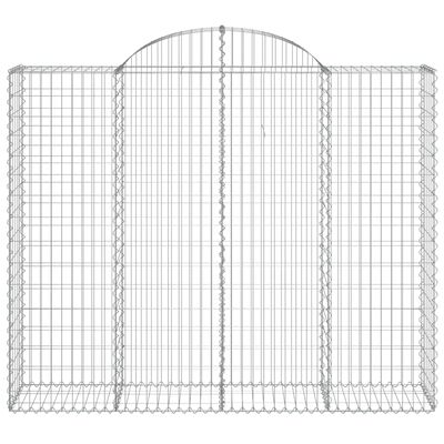 vidaXL Gabioner bågformade 4 st 200x50x160/180 cm galvaniserat järn