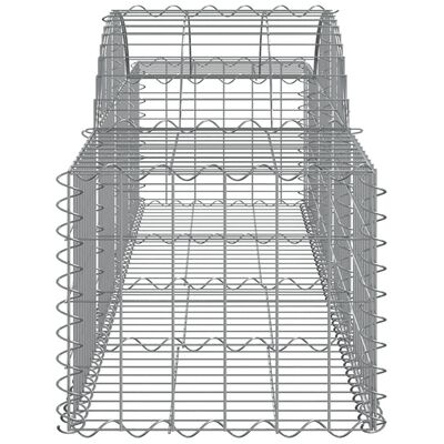 vidaXL Gabioner bågformade 9 st 200x50x40/60 cm galvaniserat järn