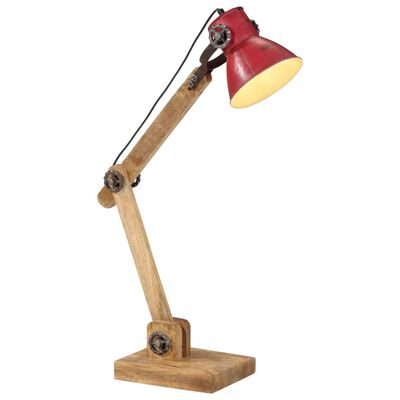 vidaXL Skrivbordslampa 25 W nött röd 23x18x96 cm E27