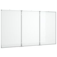 vidaXL Magnetisk whiteboard hopfällbar 120x100x1,7 cm aluminium