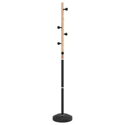 vidaXL Klädhängare svart 177 cm pulverlackerat järn