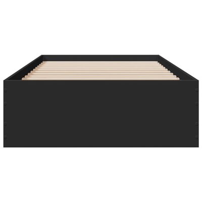 vidaXL Sängram med lådor svart 200x200 cm konstruerat trä