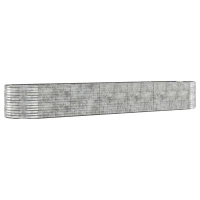 vidaXL Odlingslåda pulverlackerat stål 507x100x68 cm silver