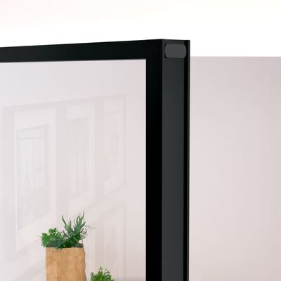 vidaXL Innerdörr 76x201,5 cm härdat glas och aluminium slim