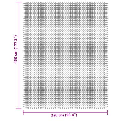 vidaXL Campingmatta gräddvit 4,5x2,5 m