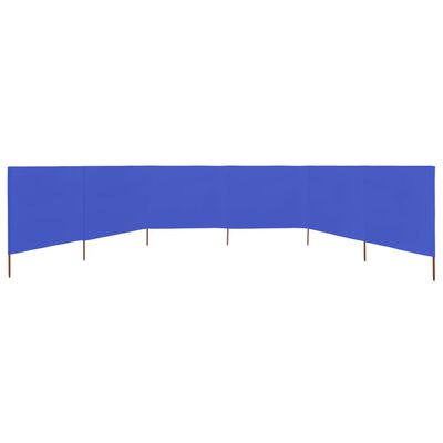 vidaXL Vindskydd 6 paneler tyg 800x160 cm azurblå
