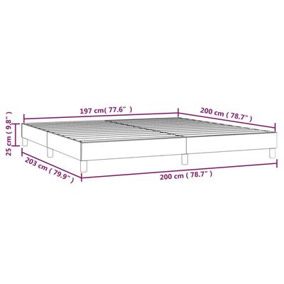 vidaXL Sängram mörkgrå 200x200 cm tyg