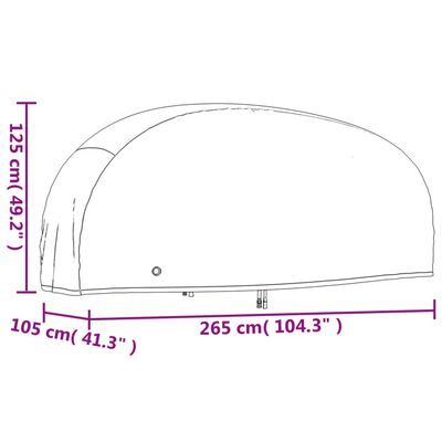 vidaXL Motorcykelskydd 2 st 265x105x125 cm 210D oxford