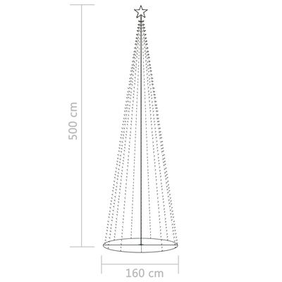 vidaXL Julgranskon 752 färgglada LEDs 160x500 cm