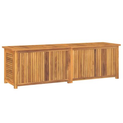 vidaXL Trädgårdslåda med påse 175x50x53 cm massiv teak