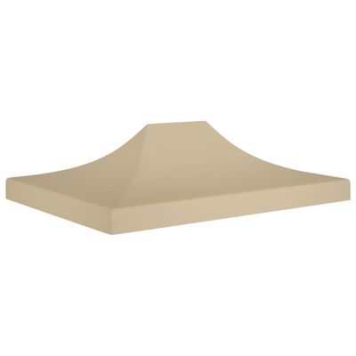 vidaXL Tak till partytält 4,5x3 m beige 270 g/m²