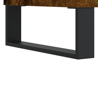 vidaXL Sängbord rökfärgad ek 40x40x50 cm konstruerat trä