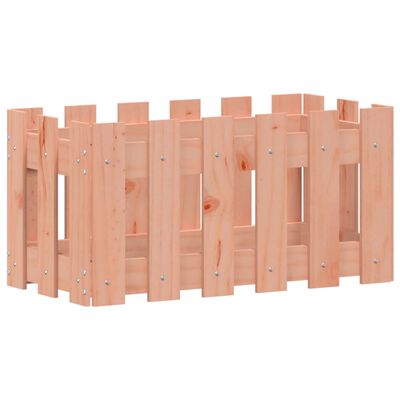 vidaXL Odlingslåda med staket-design 60x30x30 cm massivt douglas-trä
