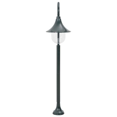 vidaXL Lyktstolpe för trädgård E27 120 cm aluminium mörkgrön