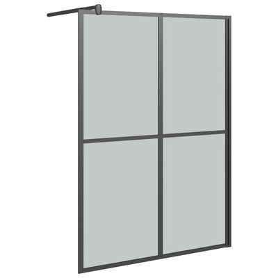 vidaXL Duschvägg 140x195 cm mörkt härdat glas