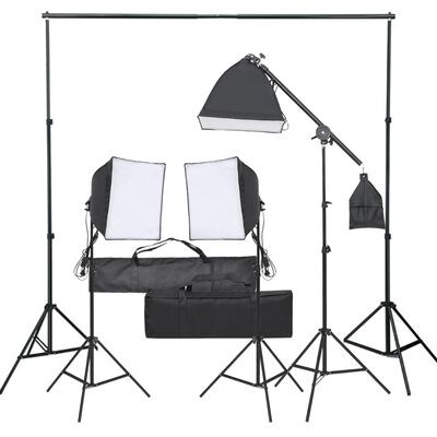 vidaXL Fotostudio med lampor