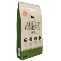 vidaXL Premium Hundmat torr Adult Essence Beef 15 kg