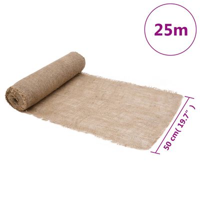 vidaXL Juterulle 0,5x25 m 100% jute 200 gsm