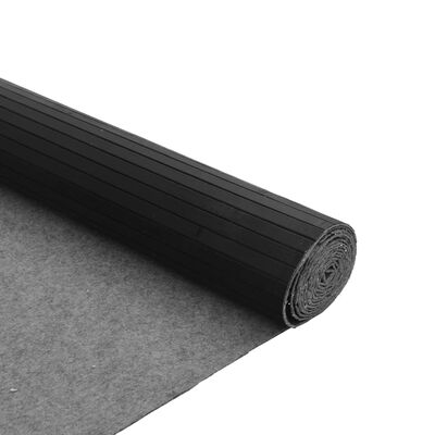 vidaXL Matta rektangulär svart 80x300 cm bambu