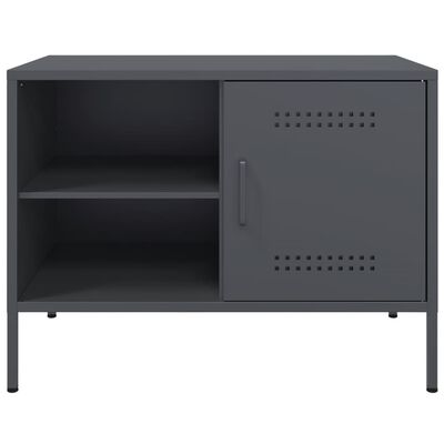 vidaXL Tv-bänk antracit 68x39x50,5 cm stål