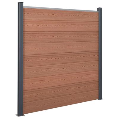 vidaXL Staketpanel brun 526x186 cm WPC