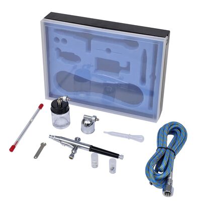 Airbrush Set med glasburk 0,2 / 0,3 / 0,5 mm munstycken