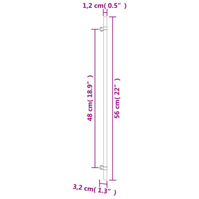 vidaXL Skåphandtag 20 st brons 480 mm rostfritt stål