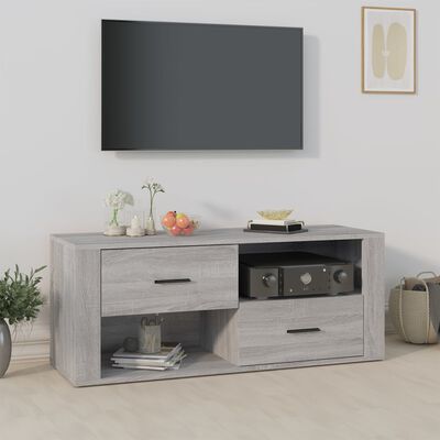 vidaXL TV-bänk grå sonoma 100x35x40 cm konstruerat trä