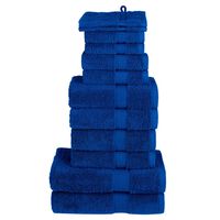 vidaXL Premium handdukar 12 st blå 600 gsm 100% bomull