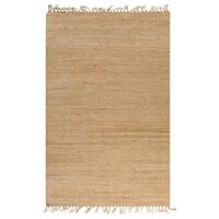 vidaXL Matta handvävd jute 120x180 cm beige