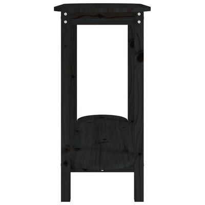 vidaXL Konsolbord svart 110x40x80 cm massiv furu