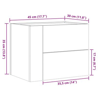 vidaXL Väggmonterade sängbord 2 st vit 45x30x35 cm