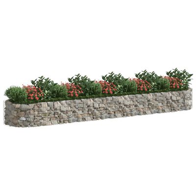 vidaXL Planteringsgabion galvaniserat järn 500x100x50 cm