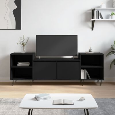 vidaXL TV-skåp svart 160x35x55 cm konstruerat trä
