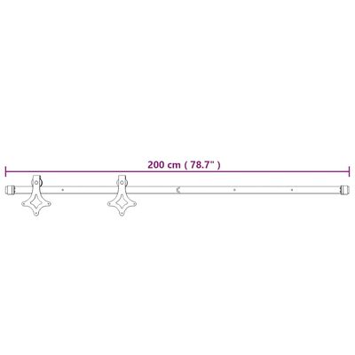 vidaXL Skjutdörr med beslag 80x210 cm massiv furu