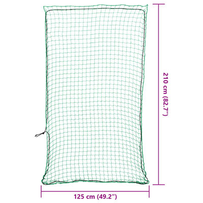 vidaXL Lastnät med elastiskt rep grön 2,1x1,25 m PP