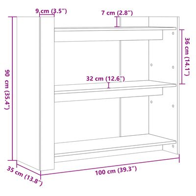 vidaXL Konsolbord sonoma ek 100x35x90 cm konstruerat trä