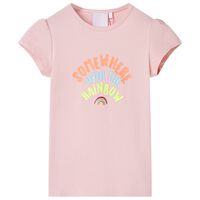 T-shirt för barn ljusrosa 92
