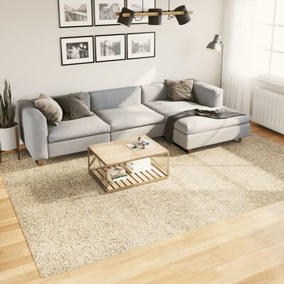 vidaXL Ryamatta PAMPLONA lång lugg modern guld 240x340 cm