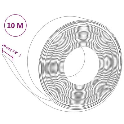 vidaXL Rabattkant svart 4 st 10 m 20 cm polyeten