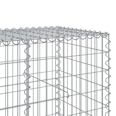 vidaXL Gabionkorg med skydd 300x100x100 cm galvaniserat järn