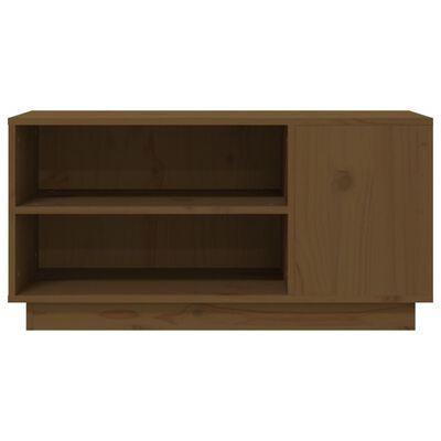 vidaXL Tv-bänk honungsbrun 80x35x40,5 cm massiv furu