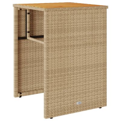 vidaXL Bistrogrupp med dynor 3 delar beige konstrotting