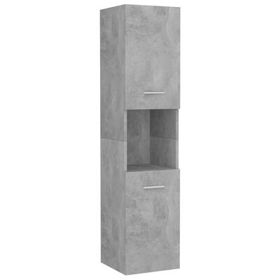 vidaXL Badrumsskåp betonggrå 30x30x130 cm konstruerat trä