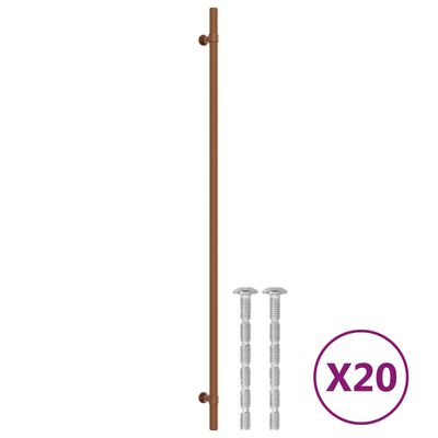 vidaXL Skåphandtag 20 st brons 480 mm rostfritt stål